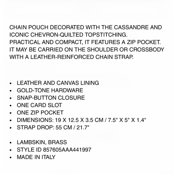 Yves Saint Laurent Black Clutch/Crossbody with Gold Chain - Picture 8 of 8